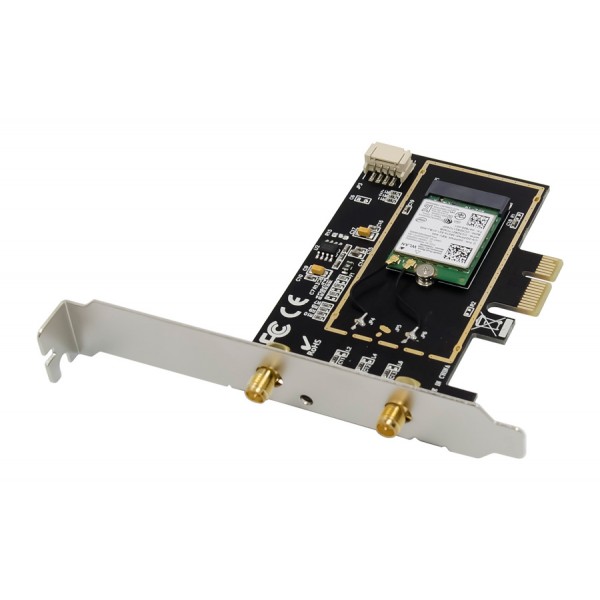 POWERTECH κάρτα επέκτασης PCIe ST718, AC7260 Dual-Band Wireless - Δικτυακά