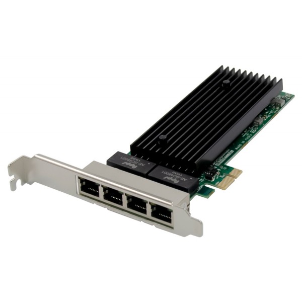 POWERTECH κάρτα επέκτασης PCIe σε 4x RJ45 ST7229, 1000Mbps, JL82576EB - Δικτυακά