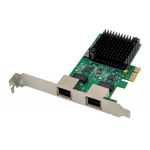 POWERTECH κάρτα επέκτασης PCIe σε 2x RJ45 2.5G ST7275, RTL8125B - Δικτυακά