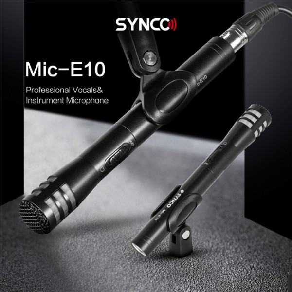 SYNCO μικρόφωνο χειρός SY-E10-MIC, δυναμικό, καρδιοειδές, XLR, μαύρο - SYNCO