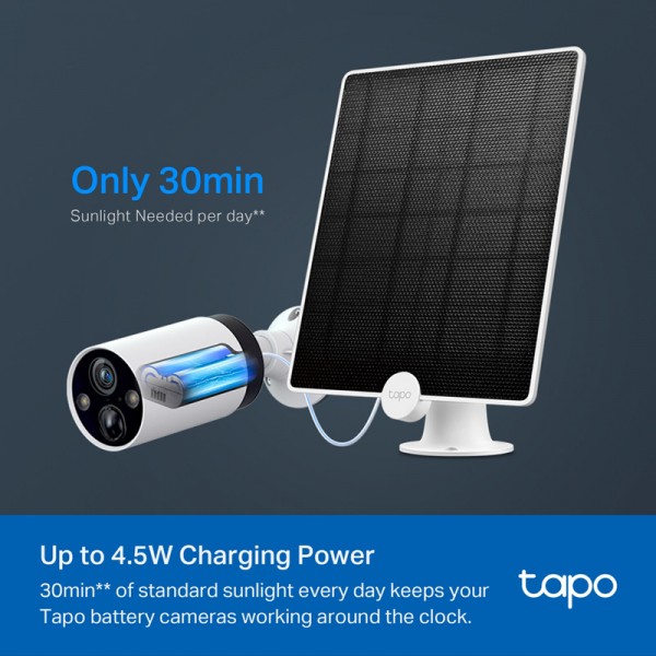 TP-LINK ηλιακό πάνελ Tapo A200 για κάμερες με μπαταρία, 4.5W, Ver 1.0 - tp-link