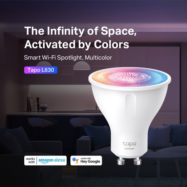 TP-LINK LED smart λάμπα spot Tapo L630, WiFi, 3.7W, RGB, GU10, Ver 1.0 - tp-link