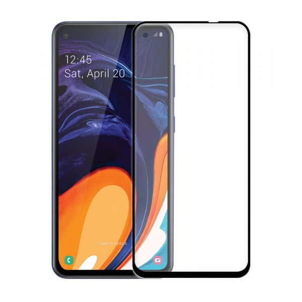 POWERTECH Tempered Glass 5D Full Glue, Samsung A60 2019, μαύρο - Powertech