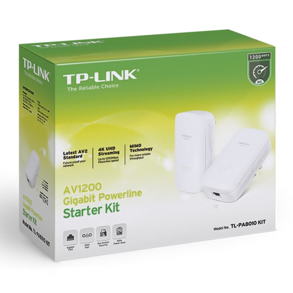 TP-LINK Powerline Starter Kit TL-PA8010, AV1200 Gigabit, Ver. 1.0 - tp-link