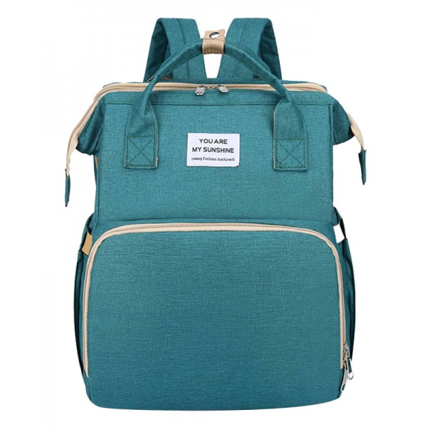 2 in 1 τσάντα πλάτης και παιδικό κρεβατάκι TMV-0050, αδιάβροχη, πράσινη - Σύγκριση Προϊόντων