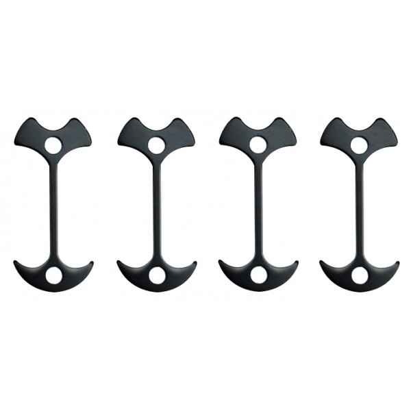 POWERTECH πασαλάκια σκηνής για ξύλινο δάπεδο TOOL-0071, μαύρο, 4τμχ - Powertech