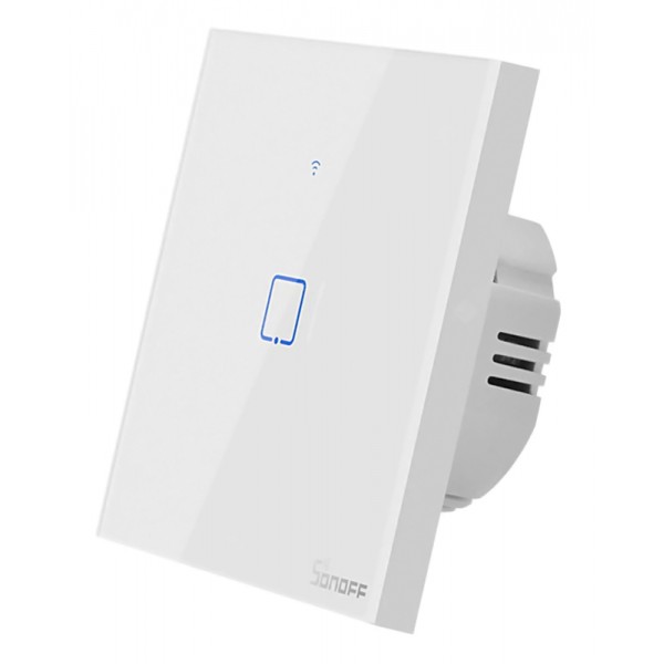 SONOFF smart διακόπτης ΤΧ-T2EU1C, αφής, Wi-Fi, μονός, λευκός - Ηλεκτρολογικός εξοπλισμός