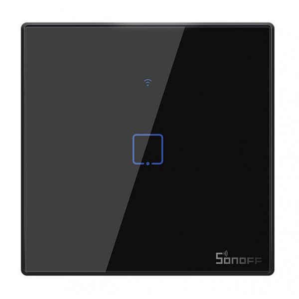 SONOFF smart διακόπτης ΤΧ-T3EU1C, αφής, Wi-Fi, μονός, μαύρος - Ηλεκτρολογικός εξοπλισμός