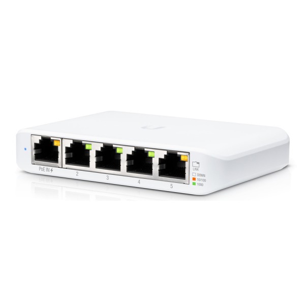 UBIQUITI UniFi Switch USW-Flex-Mini, 5-Port Gigabit, 10/100/1000 Mbps - UBIQUITI