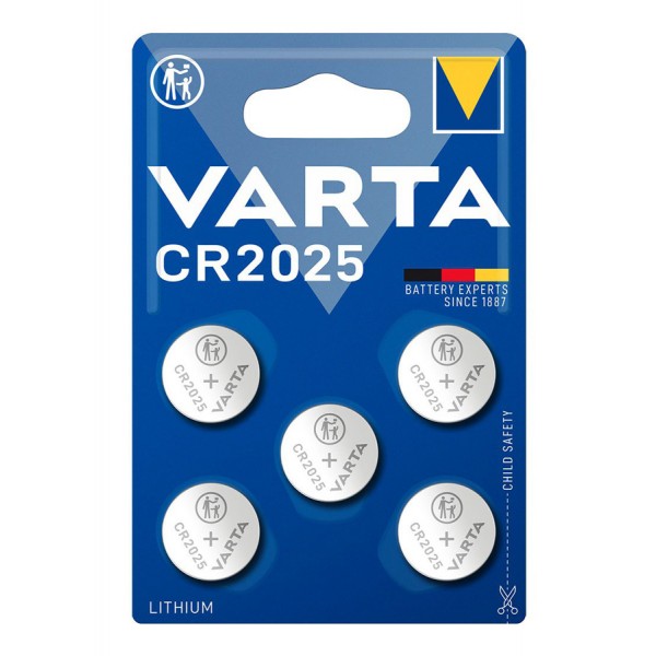 VARTA μπαταρία λιθίου CR2025, 3V, 5τμχ - VARTA