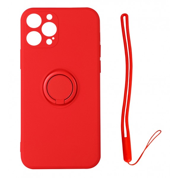 VENNUS θήκη Silicone Ring VNS-0069 για iPhone 14 Pro, κόκκινη - Mobile