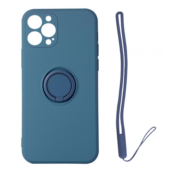 VENNUS θήκη Silicone Ring VNS-0070 για iPhone 14 Pro, μπλε - VENUS