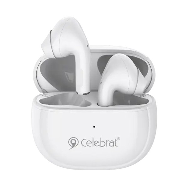 CELEBRAT earphones με θήκη φόρτισης W31, True Wireless, λευκά - 