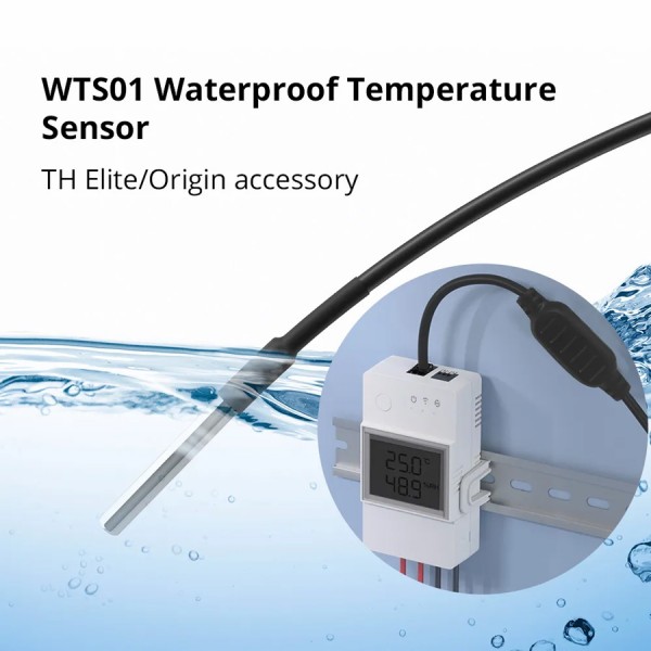 SONOFF καλώδιο με αισθητήρα θερμοκρασίας WTS01, αδιάβροχο, 1.5m, μαύρο - Ηλεκτρολογικός εξοπλισμός