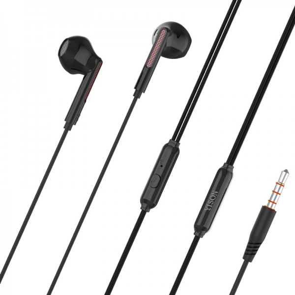 YISON earphones με μικρόφωνο X4, 3.5mm, 1.2m, μαύρα - Ακουστικά - Bluetooth