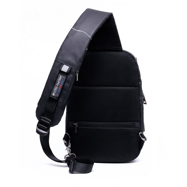 ARCTIC HUNTER Τσάντα Crossbody XB-00081-BK, USB, μαύρη - ARCTIC HUNTER