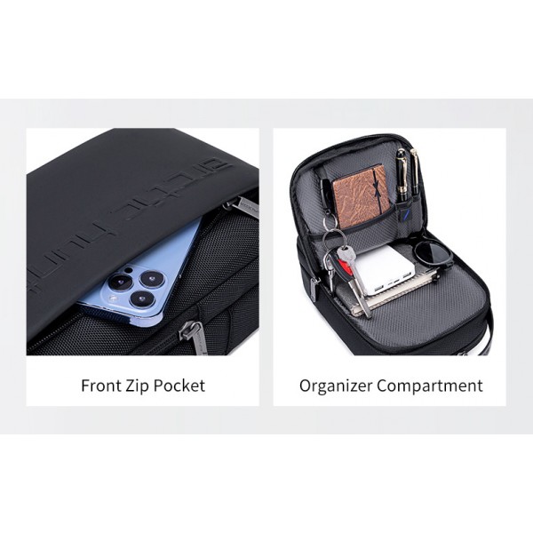 ARCTIC HUNTER τσάντα Crossbody XB00541, με θήκη tablet, 4L, μαύρη - Σπίτι & Gadgets