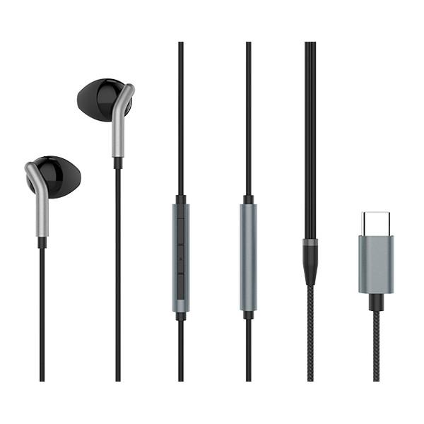 YISON earphones με μικρόφωνο X6, Type-C, 1.2m, μαύρα - Ακουστικά - Bluetooth