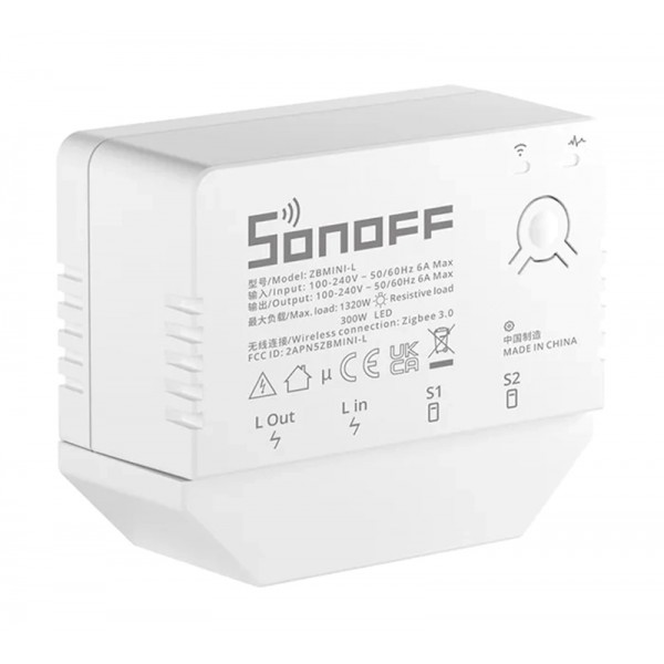 SONOFF smart διακόπτης ZBMINI-L, 1-gang, ZigBee 3.0, λευκός - Ηλεκτρολογικός εξοπλισμός