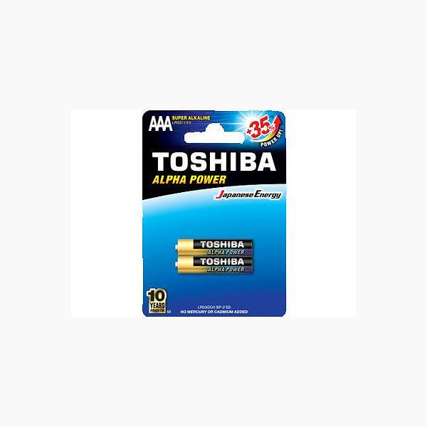 Toshiba Alpha Power Αλκαλικές Μπαταρίες AAΑ 1.5V 2τμχ (LR03GCH BP-2 SS) - Home Garden Hobby
