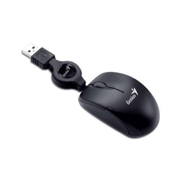 GENIUS MINI MOUSE USB 1200DPI 3BUT OPTICAL RETRACK BLACK - Ποντίκια