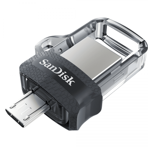 USB Stick SanDisk Ultra Dual Drive m3.0, 32GB, USB 3.0 Stick με σύνδεση micro USB, Grey  Silver