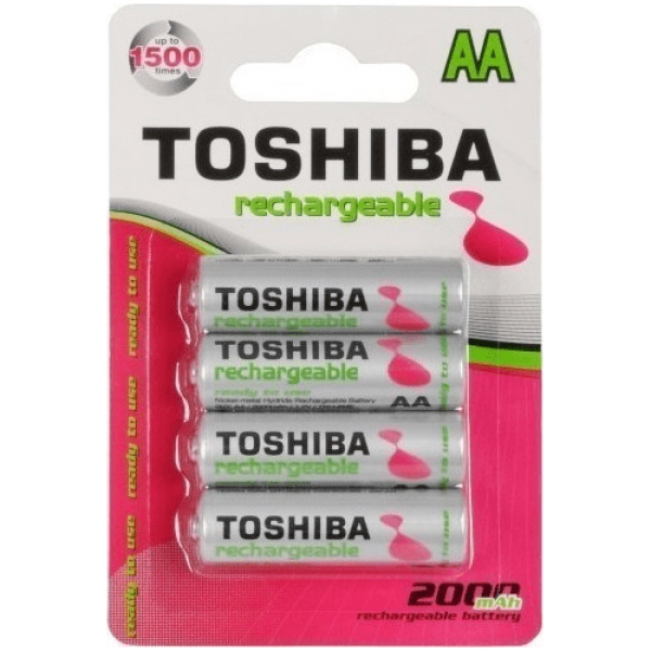 Toshiba Επαναφορτιζόμενες Μπαταρίες AA Ni-MH 2000mAh 1.2V 4τμχ - Home Garden Hobby