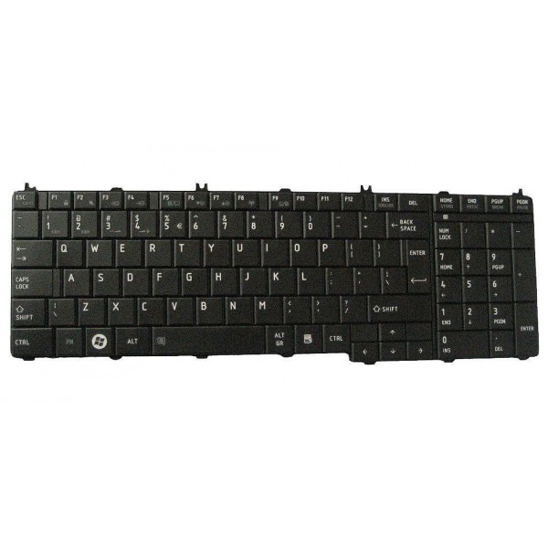 Πληκτρολόγιο για Toshiba Satellite C660/C655/L655/L750/L770, US, μαύρο - Ανταλλακτικά Laptops