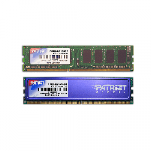 PATRIOT SIGNATURE DDR3 04GB 1333MHz PC3-10600 2R/2S - Patriot