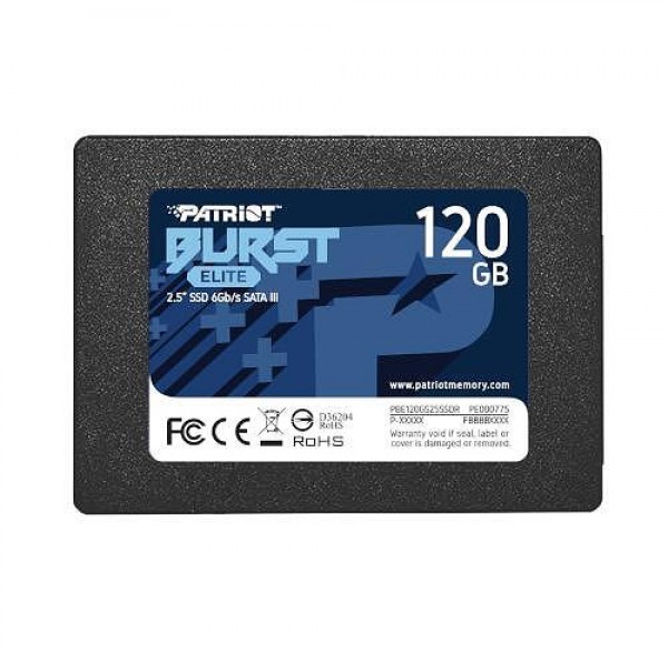 Σκληρός Δίσκος SSD PATRIOT BURST ELITE, 0120GB 2.5/SATA3 450/320MBs 40K/40K - Patriot