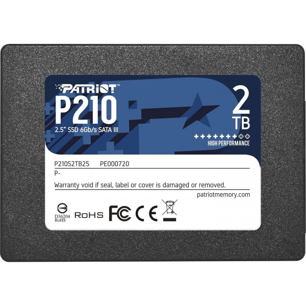 Σκληρός Δίσκος SSD PATRIOT P210, 002TB 2.5/SATA3 520/430MBs 50K/50K - Patriot