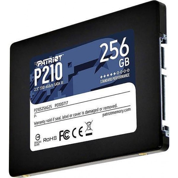 Σκληρός Δίσκος SSD PATRIOT P210, 256GB 2.5/SATA3 500/400MBs 50K/30K - Patriot