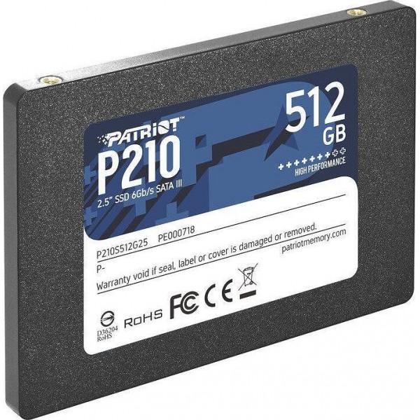 Σκληρός Δίσκος SSD PATRIOT P210, 512GB 2.5/SATA3 520/430MBs 50K/50K - Patriot