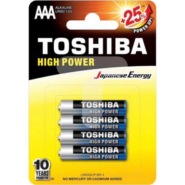 Μπαταρίες Toshiba BATTERY BLUE ALKALINE AAA 1,5V BOX OF 126PACK - Σύγκριση Προϊόντων