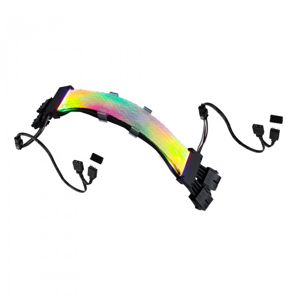 Gelid ASTRA ARGB Extension Cable 6+2-Pin GPU Cable (CA-RGB-16P-01) – Dual PCI-E Power Connector - Gelid