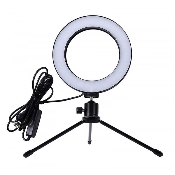 Φωτιστικό δαχτυλίδι LED ZD67B με μίνι τρίποδα, Φ 16cm, 12W - Εξοπλισμός Φωτογράφισης