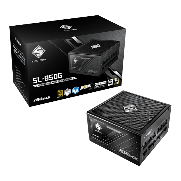 ASRock Steel Legend SL-850G 850W Μαύρο Τροφοδοτικό Υπολογιστή Full Modular 80 Plus Gold - Asrock