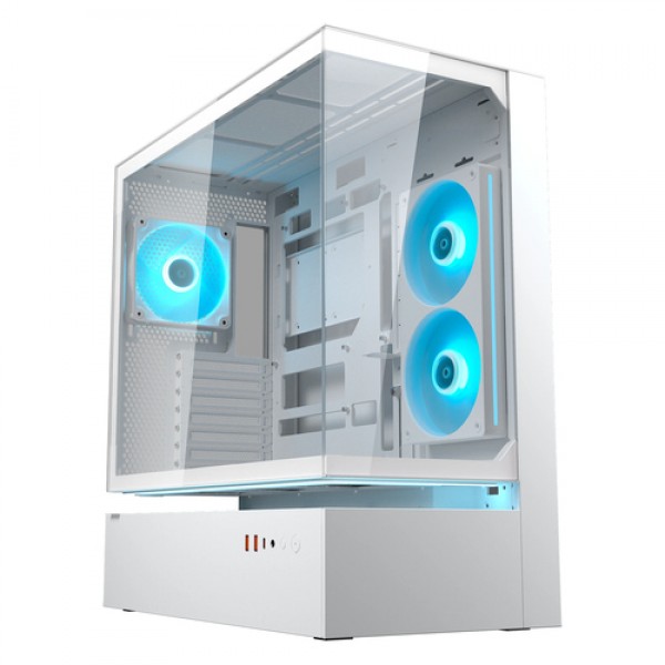 COUGAR Midi Tower Case, CFV235, ARGB, Glass, White - Cases