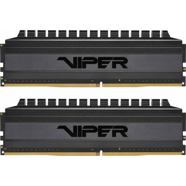 Μνήμες για Desktop Patriot Viper 4 Blackout 16GB DDR4 RAM με 2 Modules (2x8GB) και Ταχύτητα 3000  - Εξαρτήματα-Αναβάθμιση