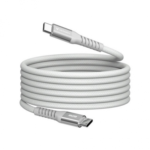 Verbatim Sync & Charge USB C to USB C 60W Magnetic 120 cm - Grey - Αξεσουάρ κινητών