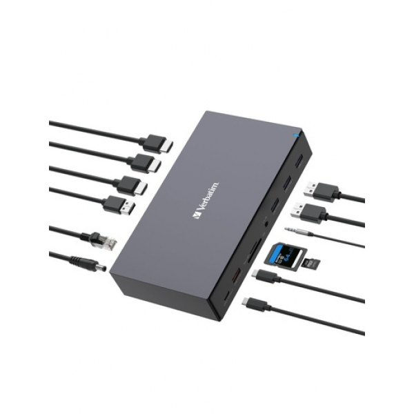 Verbatim CDS-17 USB-C Docking Station με DisplayPort / HDMI 4K PD Ethernet - Συνοδευτικά PC