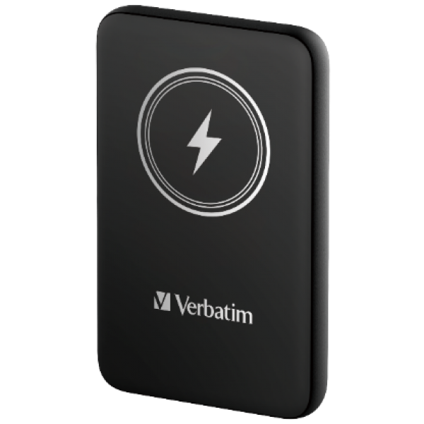 Verbatim Charge 'n' Go Magnetic Wireless Power Bank 10000 mAh Black - Verbatim