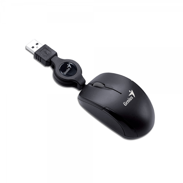 GENIUS MINI MOUSE USB 1200DPI 3BUT OPTICAL RETRACK BLACK - Genius