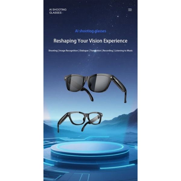 Blackview BV100 AI glasses 2K HD 800W Pixels Smart Glasses Polarized - Ακουστικά - Bluetooth