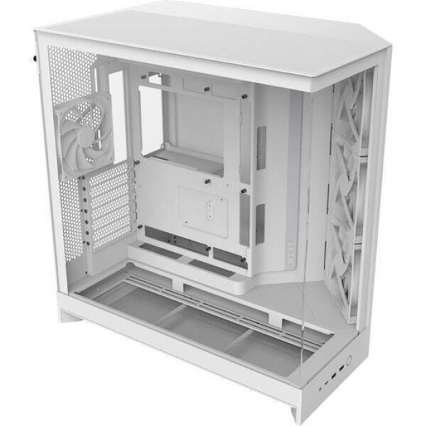 NZXT H9 Flow Large Dual-Chamber Mid-Tower ATX Airflow Case White - NZXT