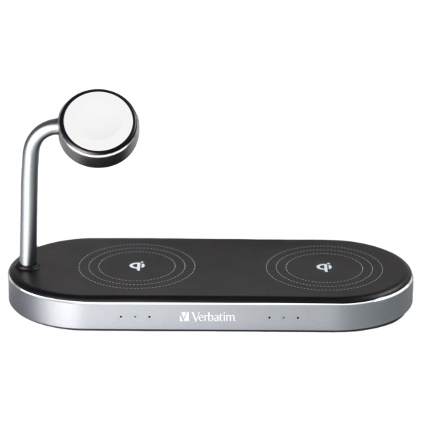 Verbatim Aluminium 3-in-1 Qi MFi Dual Wireless + Apple Watch Charger - Αξεσουάρ κινητών