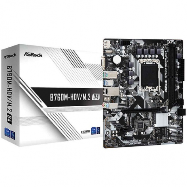 ASRock B760M-HDV/M.2 D4 Motherboard Micro ATX με Intel 1700 Socket - Asrock