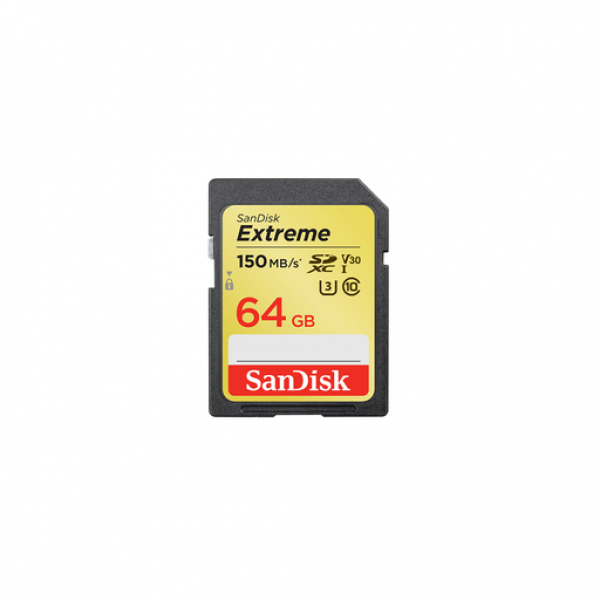 Sandisk Extreme SDXC 64GB Class 10 U3 V30 UHS-I - SanDisk