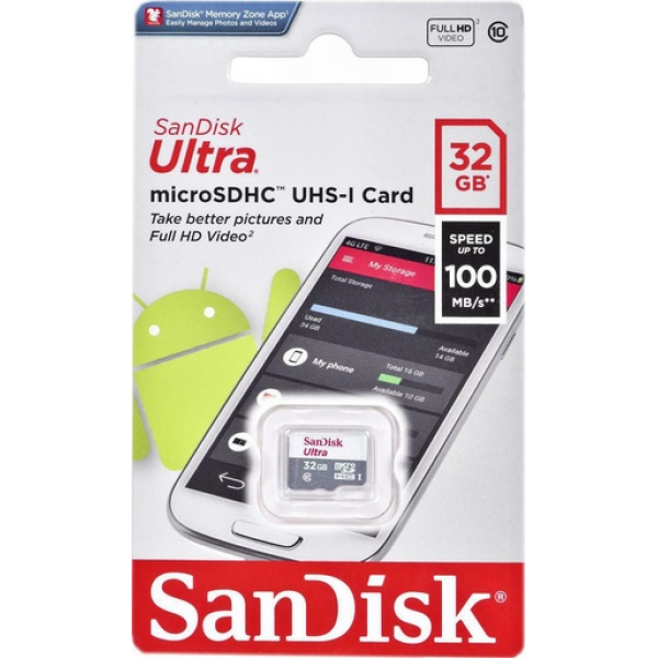 Sandisk Ultra microSDHC 32GB Class 10 U1 UHS-I - SanDisk