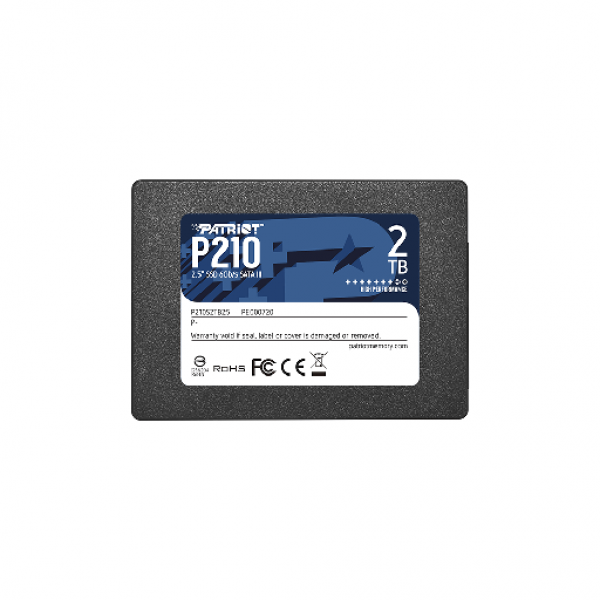 PATRIOT P210, 002TB 2.5"/SATA3 520/430MBs 50K/50K - 